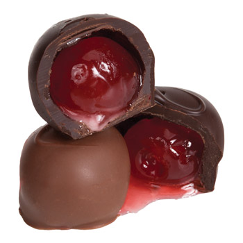 Hand-dipped chocolate-covered cherries